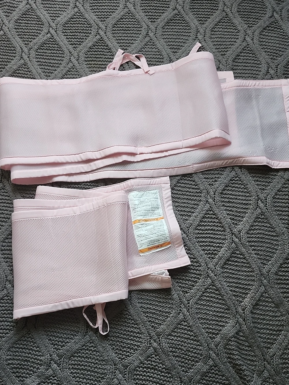 Breathable Pink Crib Bumper Guard